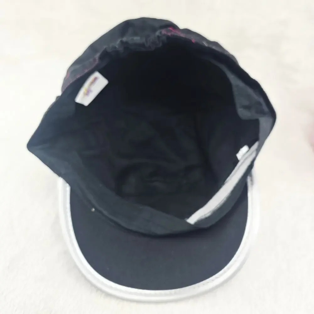 Lot Of 3 Hannah Montana Disney Black Pink Cadet Style Girls Cap Hat Vintage Y2K